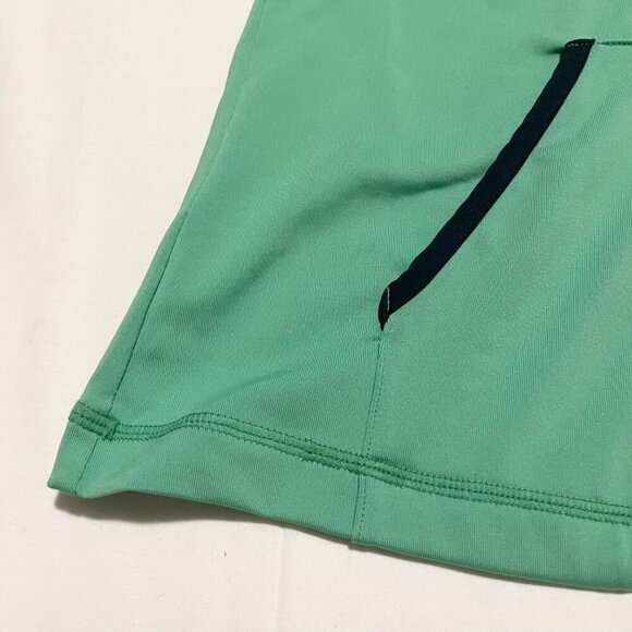 Danskin Now Womens Size Small Green Pullover Short Cap Sleeve Vneck Hoodie - Picture 9 of 16